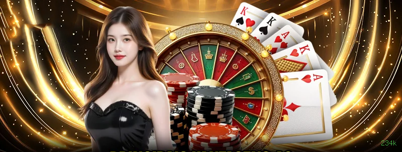 Imagem promocional do cassino online da 234k mostrando jogos ao vivo